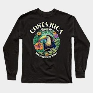 Birdwatching in Paradise Toucans of Costa Rica in Black Long Sleeve T-Shirt